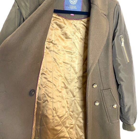 vince Camuto Double Breasted Wool Military Style Peacoat - Picture 9 of 14